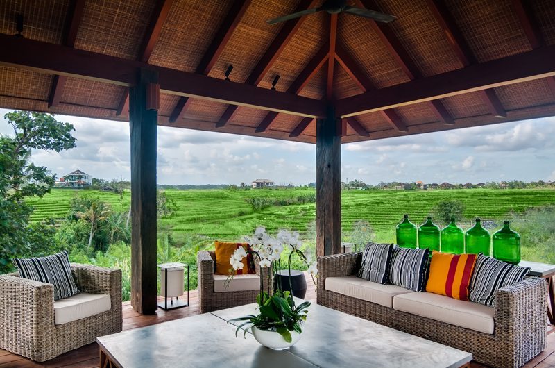 Ambalama Villa Outdoor Lounge with View, Seseh | 7 Bedroom Villas Bali