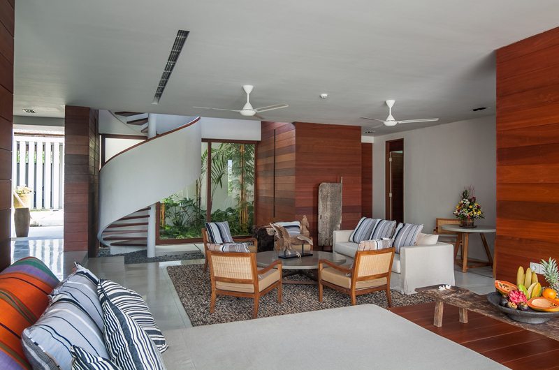 Ambalama Villa Living Area with Up Stairs, Seseh | 7 Bedroom Villas Bali