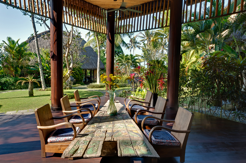 Taman Ahimsa Dining Area with Garden View, Seseh | 7 Bedroom Villas Bali