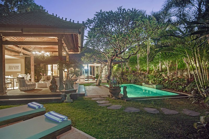 Villa Avalon Bali Pool at Night, Canggu | 7 Bedroom Villas Bali