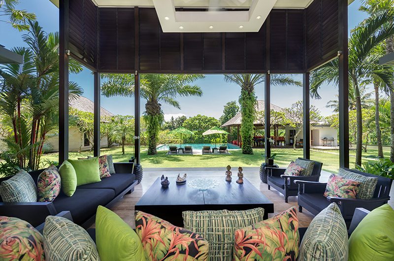 Bendega Villas Living Area with Pool View, Canggu | 7 Bedroom Villas Bali