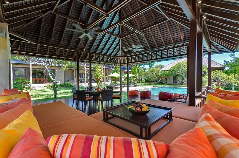 Bendega Villas Lounge Area with Pool View, Canggu | 7 Bedroom Villas Bali
