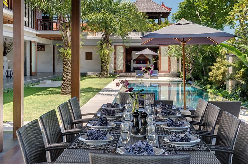 Bendega Villas Pool Side Dining, Canggu | 7 Bedroom Villas Bali